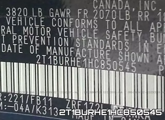 2T1BURHE1HC850545 фото 10