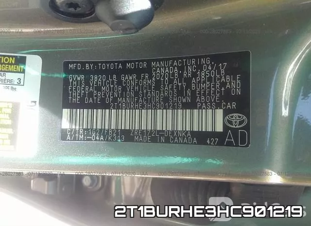 2T1BURHE3HC901219 фото 10