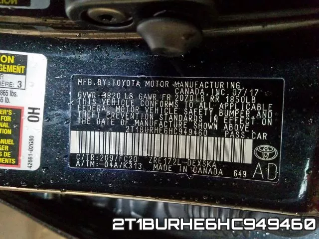 2T1BURHE6HC949460 фото 2
