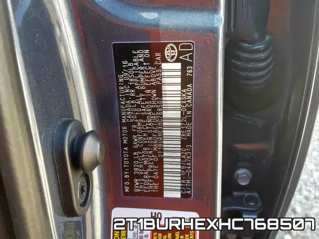 2T1BURHEXHC768507 фото 2