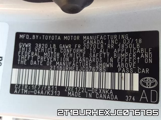 2T1BURHEXJC076785 фото 2