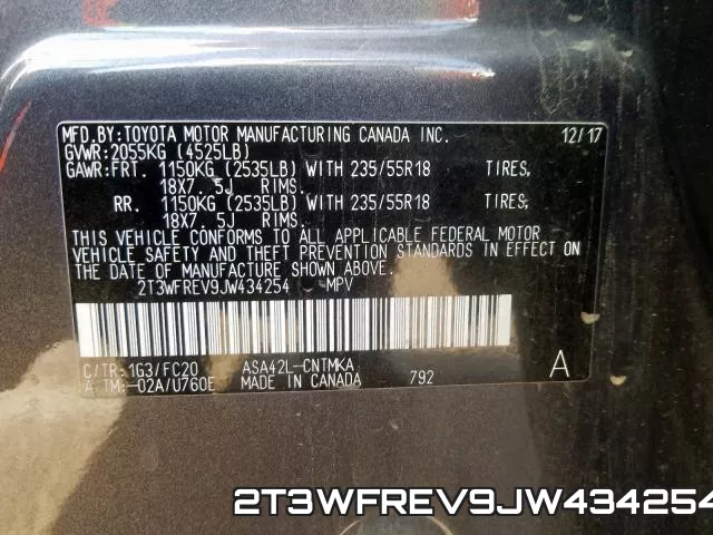 2T3WFREV9JW434254 фото 2