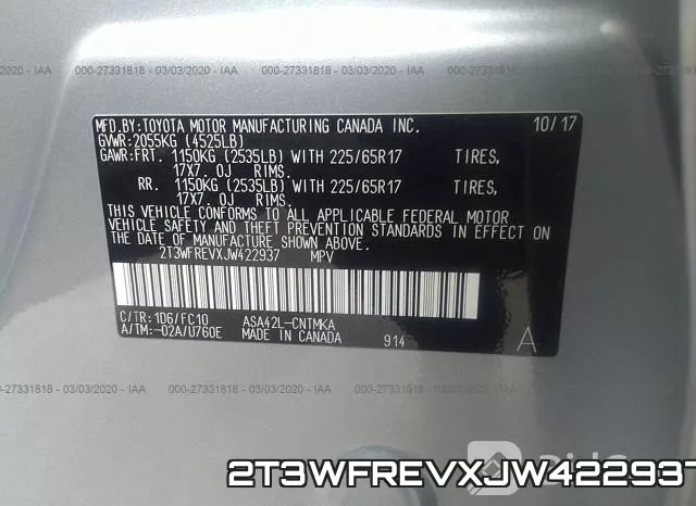 2T3WFREVXJW422937 фото 10