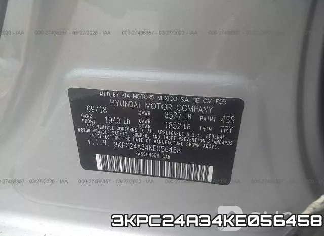 3KPC24A34KE056458 фото 10