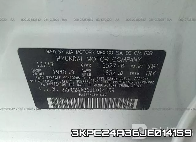 3KPC24A36JE014159 фото 10