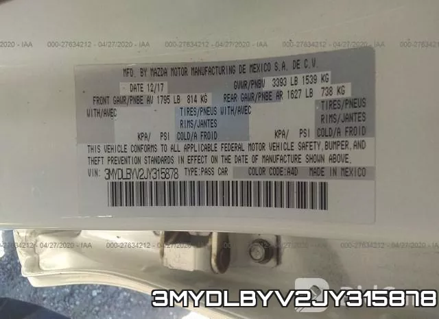 3MYDLBYV2JY315878 фото 10
