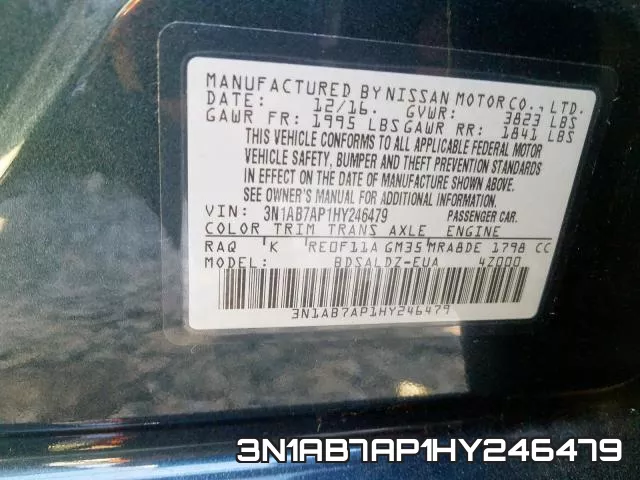 3N1AB7AP1HY246479 фото 2