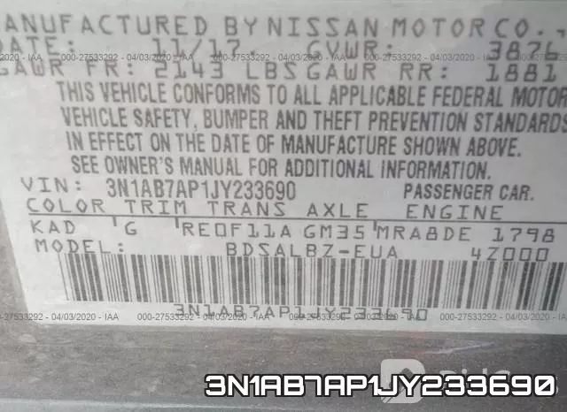 3N1AB7AP1JY233690 фото 10