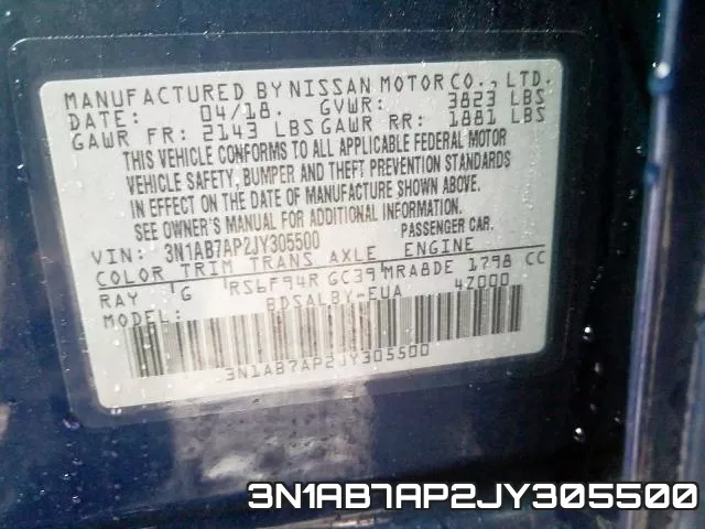 3N1AB7AP2JY305500 фото 2