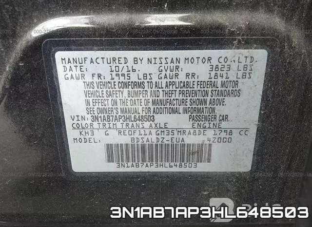 3N1AB7AP3HL648503 фото 10