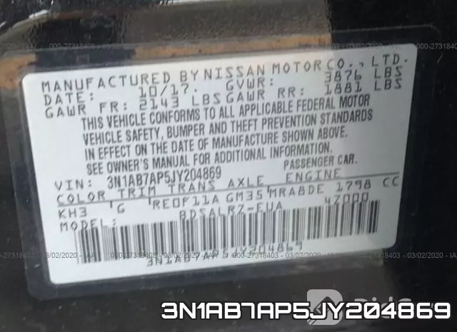 3N1AB7AP5JY204869 фото 10