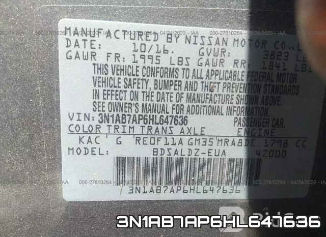 3N1AB7AP6HL647636 фото 10