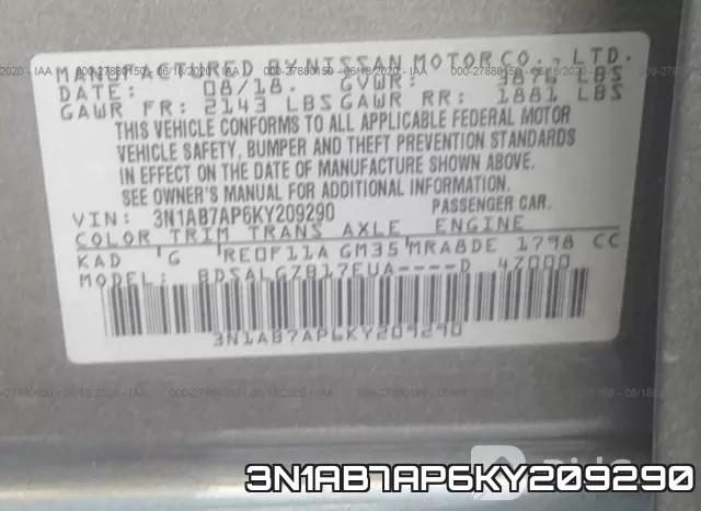 3N1AB7AP6KY209290 фото 10