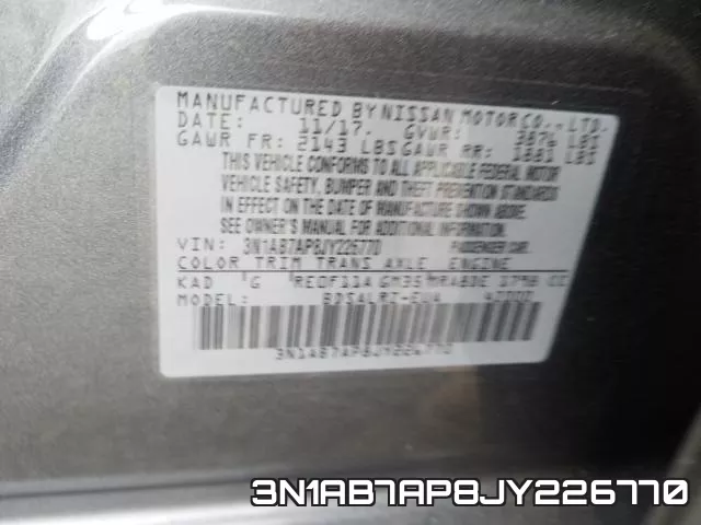 3N1AB7AP8JY226770 фото 2