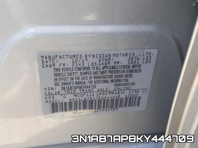 3N1AB7AP8KY444709 фото 2