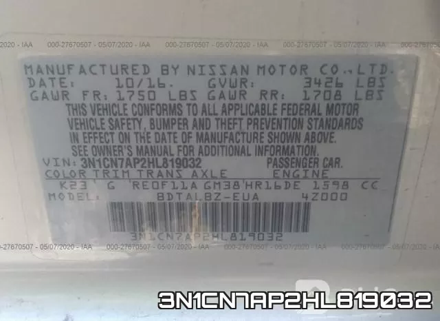 3N1CN7AP2HL819032 фото 10