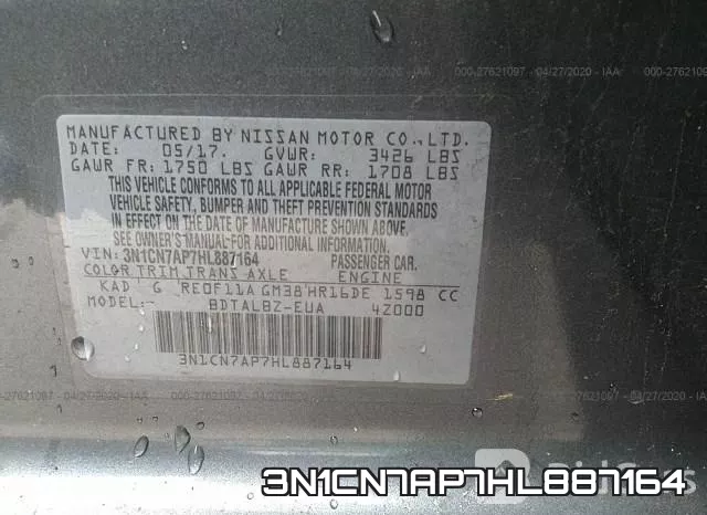 3N1CN7AP7HL887164 фото 10