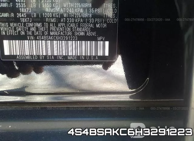 4S4BSAKC6H3291223 фото 10
