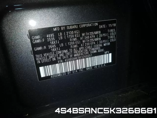4S4BSANC5K3268681 фото 2