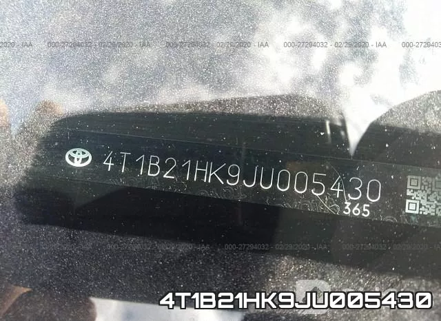 4T1B21HK9JU005430 фото 10