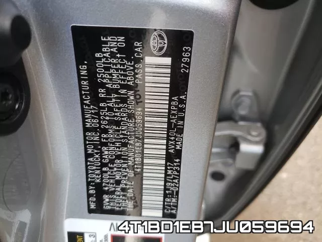 4T1BD1EB7JU059694 фото 2