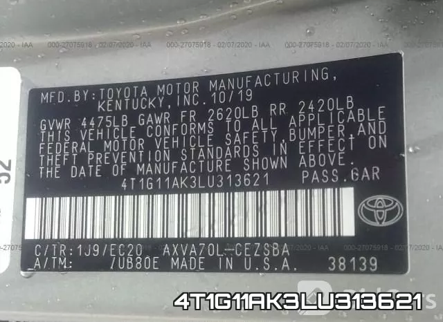 4T1G11AK3LU313621 фото 10