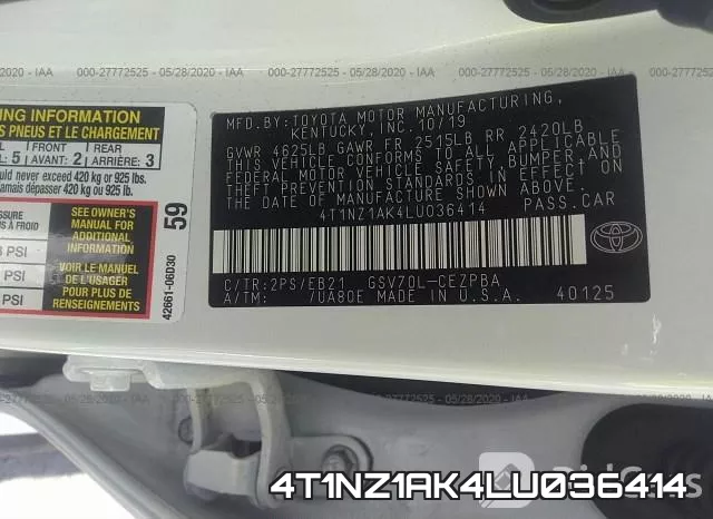 4T1NZ1AK4LU036414 фото 10