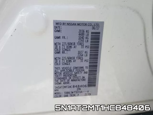 5N1AT2MT1HC848406 фото 2