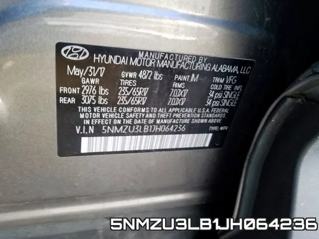 5NMZU3LB1JH064236 фото 2