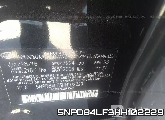 5NPD84LF3HH102229 фото 10