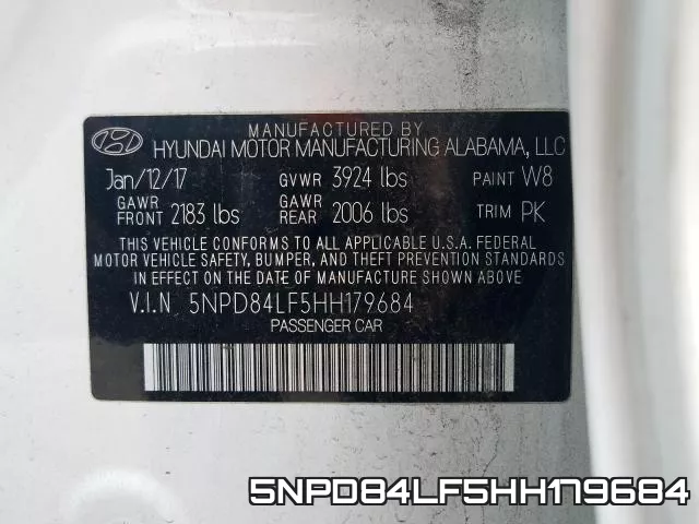 5NPD84LF5HH179684 фото 2