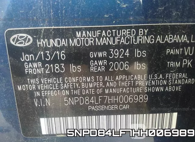 5NPD84LF7HH006989 фото 10