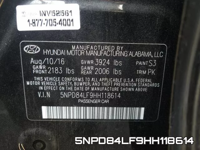 5NPD84LF9HH118614 фото 2