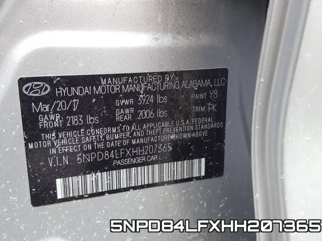 5NPD84LFXHH207365 фото 2