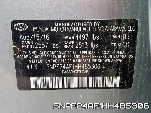 5NPE24AF1HH485306 фото 2