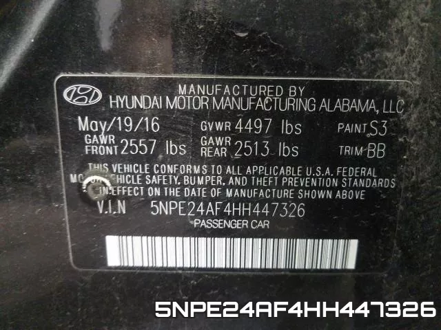 5NPE24AF4HH447326 фото 2