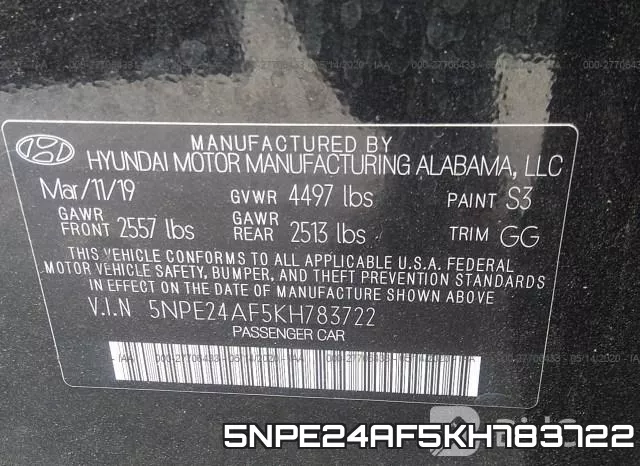 5NPE24AF5KH783722 фото 10