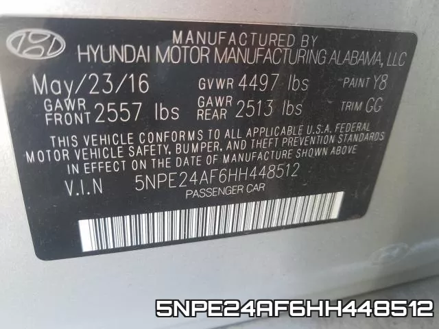 5NPE24AF6HH448512 фото 2