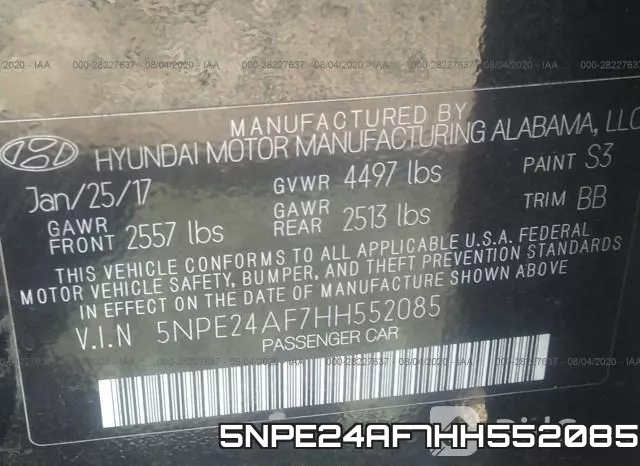 5NPE24AF7HH552085 фото 10