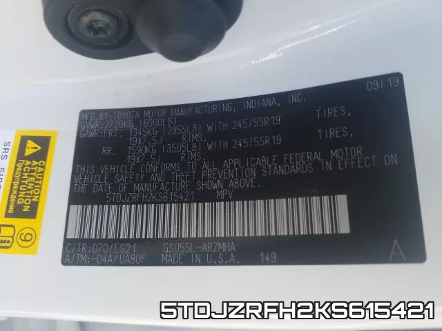 5TDJZRFH2KS615421 фото 2