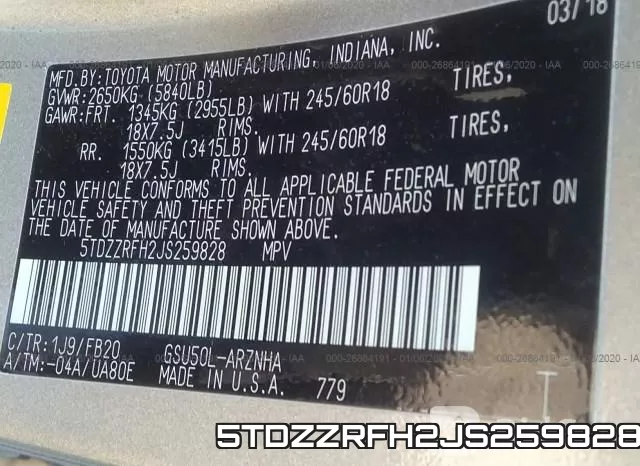 5TDZZRFH2JS259828 фото 10