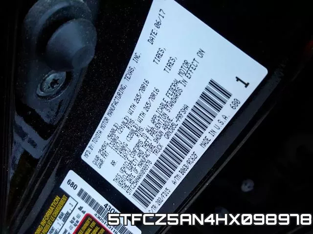 5TFCZ5AN4HX098978 фото 2