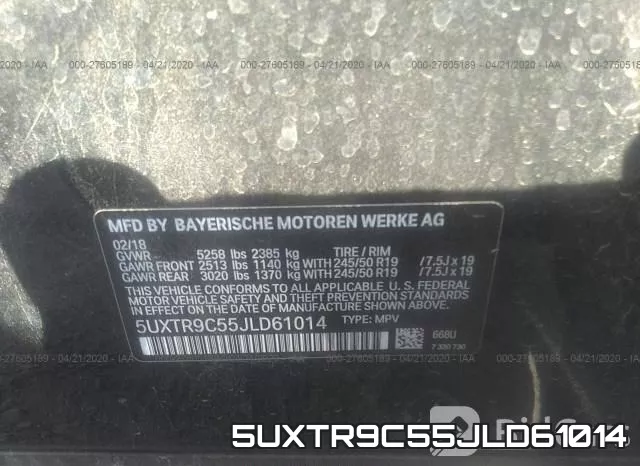 5UXTR9C55JLD61014 фото 10