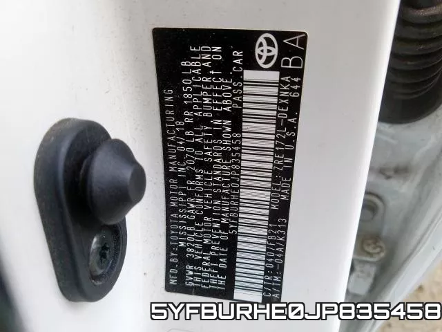 5YFBURHE0JP835458 фото 2
