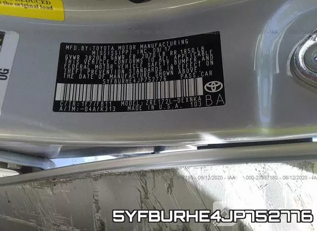 5YFBURHE4JP752776 фото 10