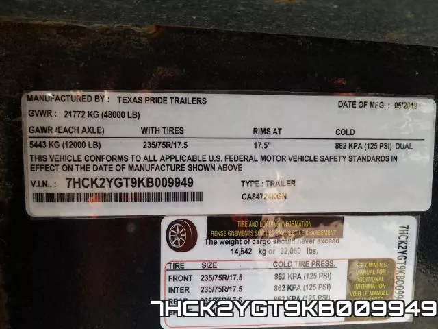 7HCK2YGT9KB009949 фото 2
