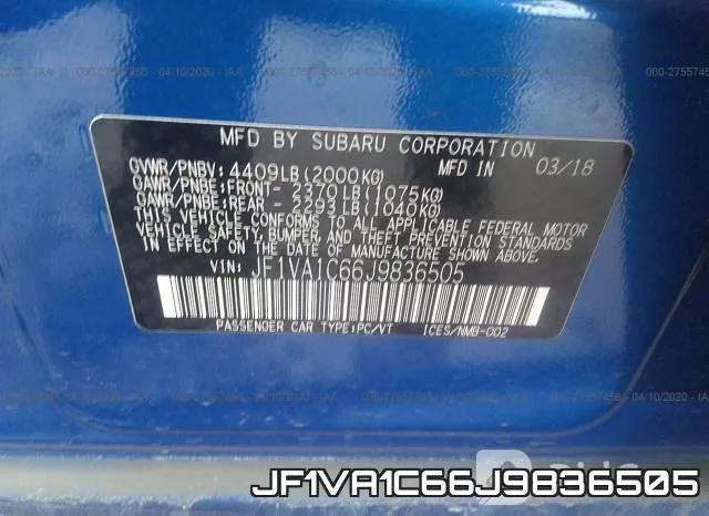 JF1VA1C66J9836505 фото 10