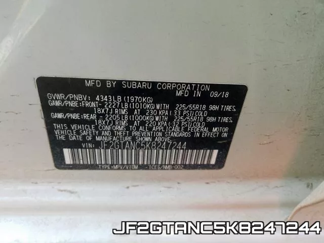 JF2GTANC5K8247244 фото 2