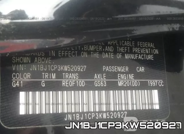 JN1BJ1CP3KW520927 фото 10