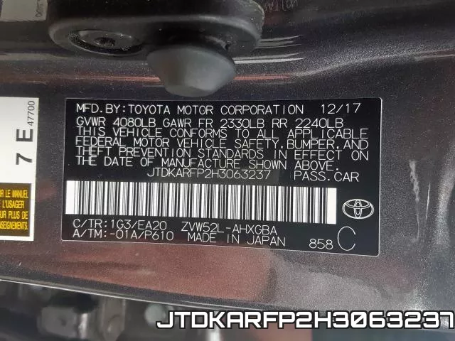 JTDKARFP2H3063237 фото 2